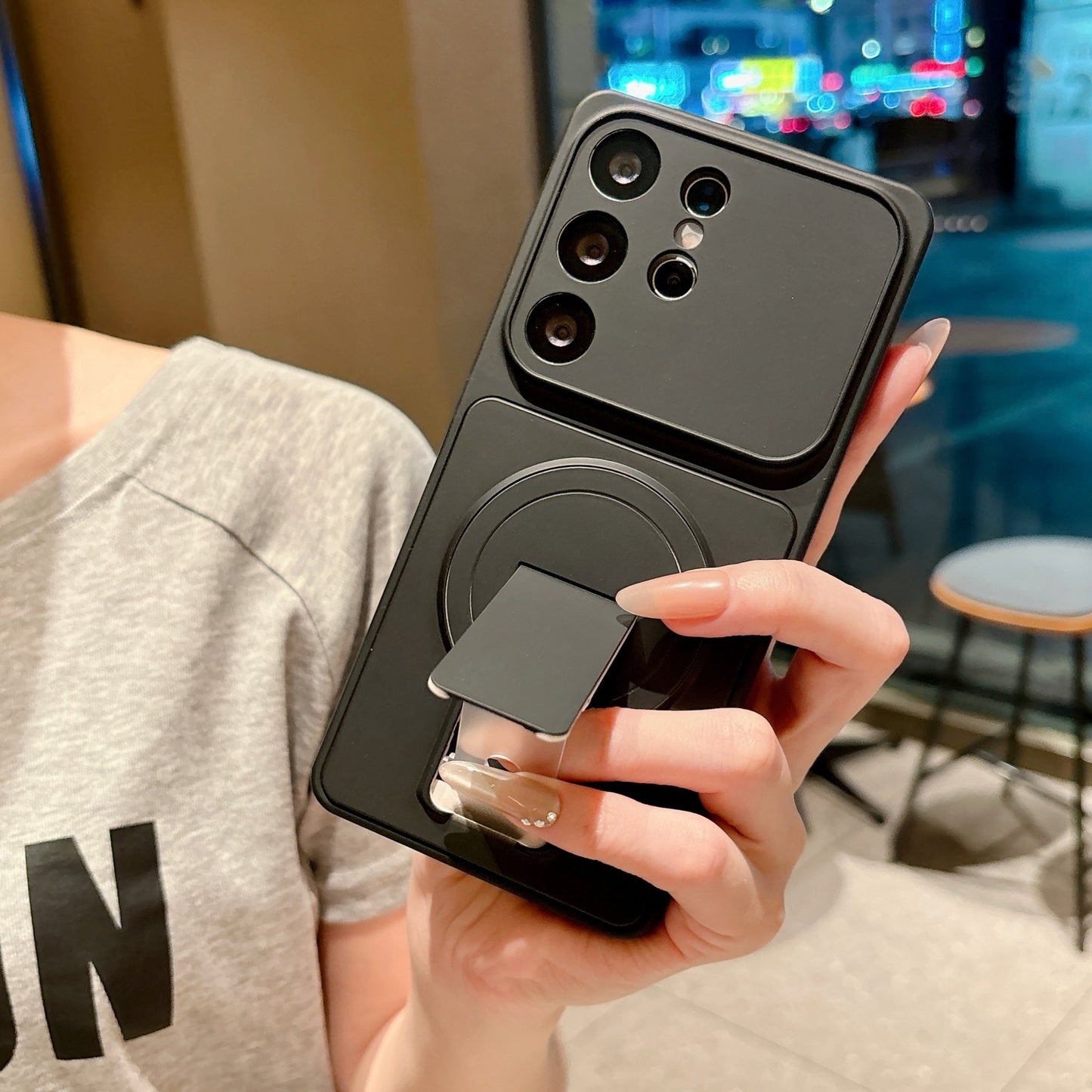 Samsung Ultra series invisible folding stand magnetic Case (Exclusive)