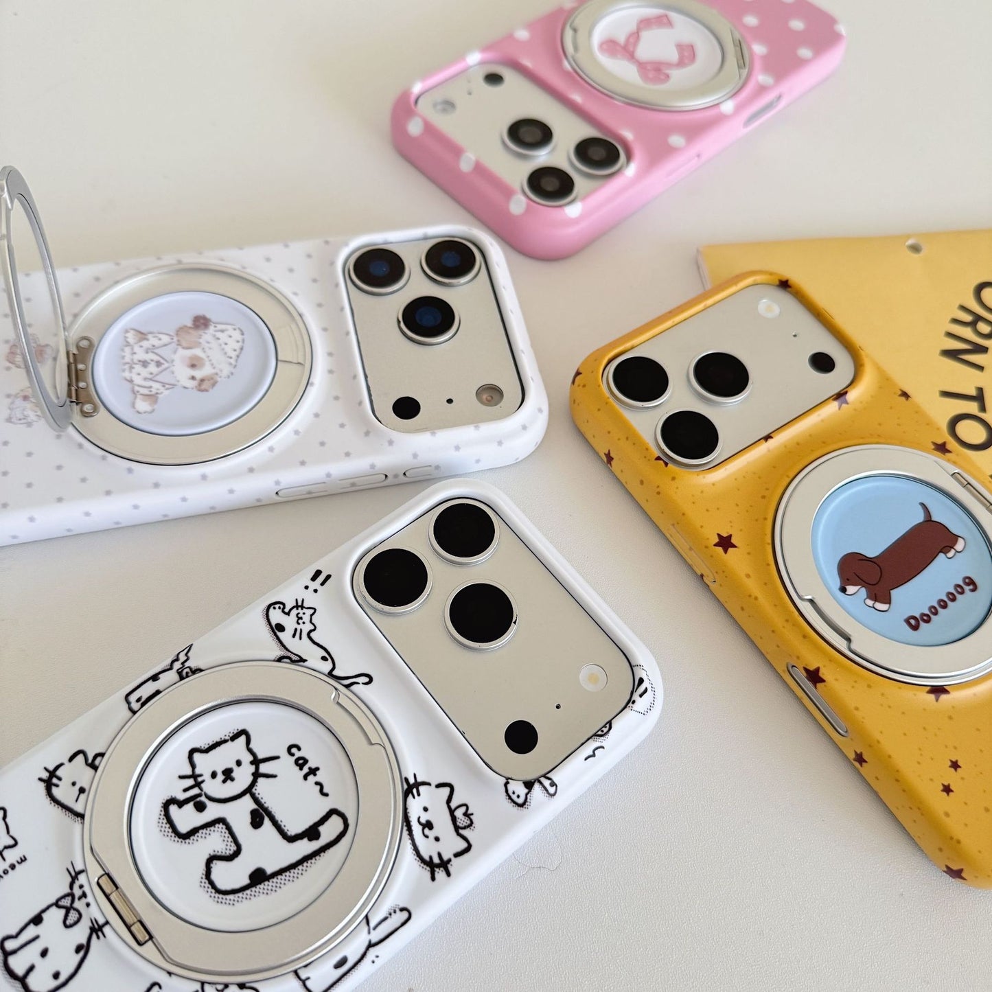 Apple iphone Splash-Ink Dachshund Rotating Pivot Case (Exclusive)