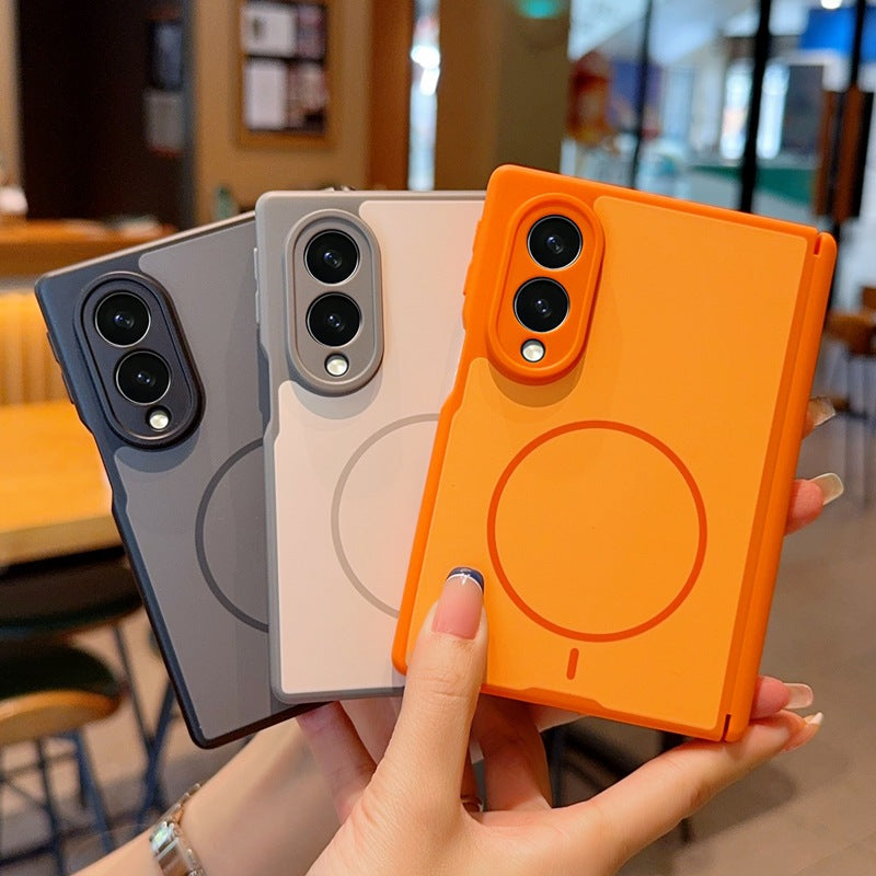Samsung Fold series Magnetic Dual Axis Skin-Like Silicone case (Exclusive)
