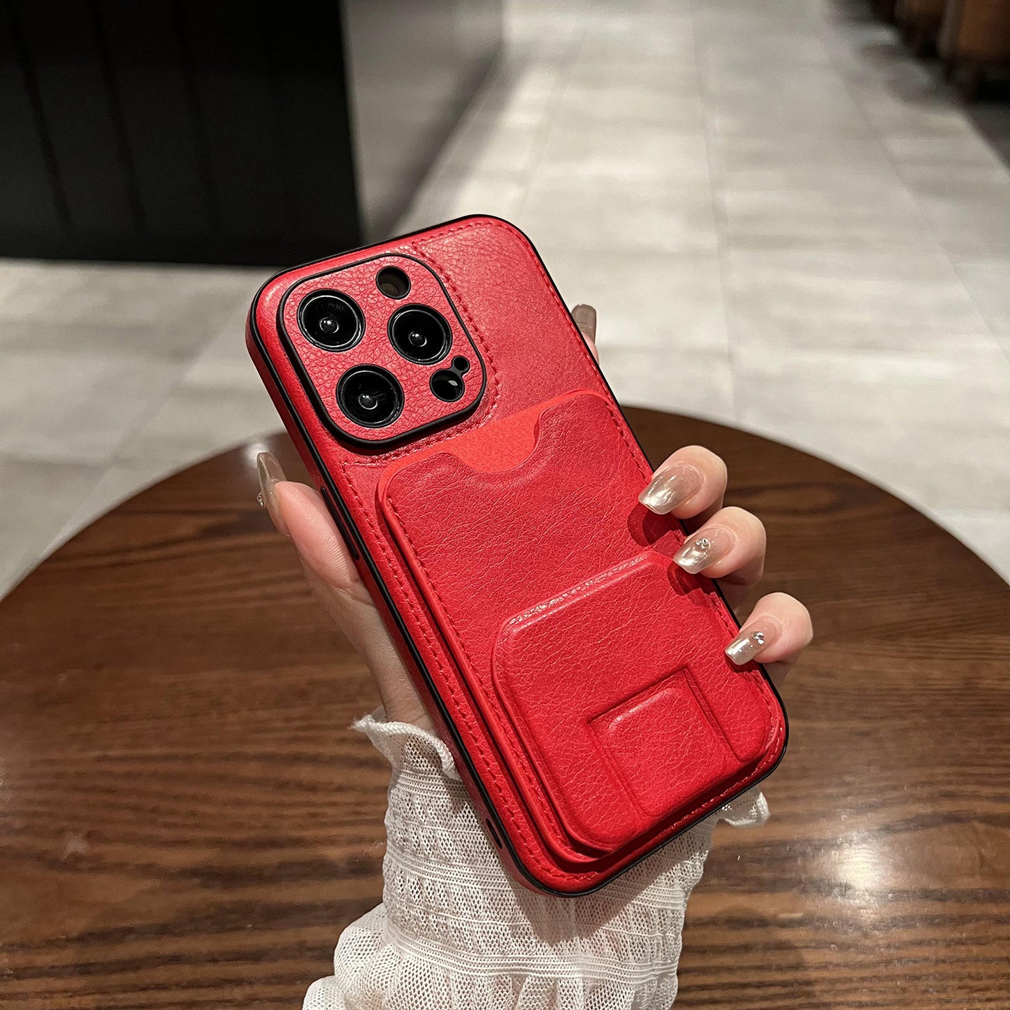 Apple Iphone Fresh Leather Imitation leather case with unique stand Cover (Exclusive)