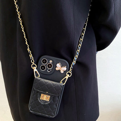 Apple Iphone Chanel Style Butterfly Card Holder Case (Exclusive)