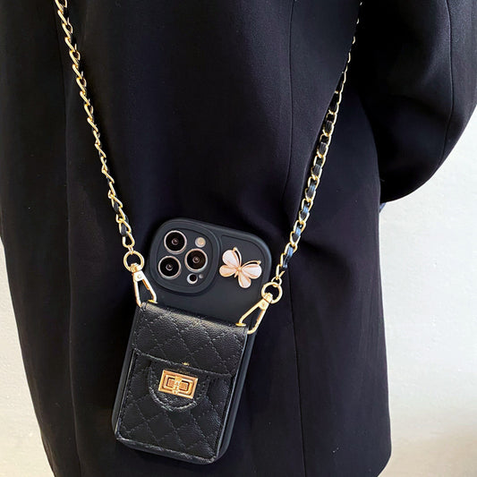 Apple Iphone Chanel Style Butterfly Card Holder Case (Exclusive)