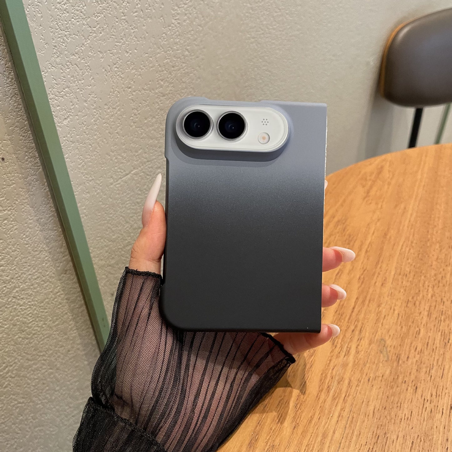 Apple Iphone Ultra fold series skin-textured gradient dual-color design case (Exclusive)