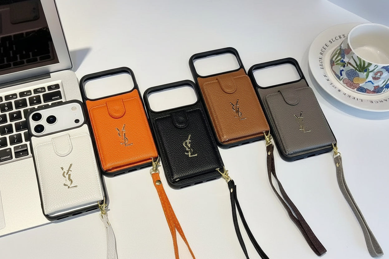 Apple Iphone series Casual card holder , Pebbled leather phone case ( Exclusive )