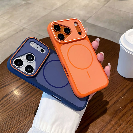 Apple Iphone Large -View Magnetic Phone Case skin feel matte Finish Dual color (Exclusive)