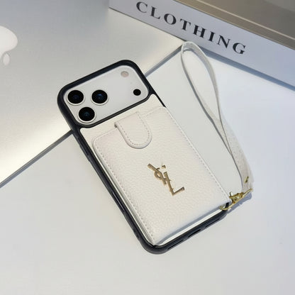 Apple Iphone series Casual card holder , Pebbled leather phone case ( Exclusive )