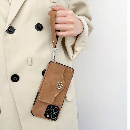 Apple Iphone Crossbody Suede Leather Case (Exclusive)