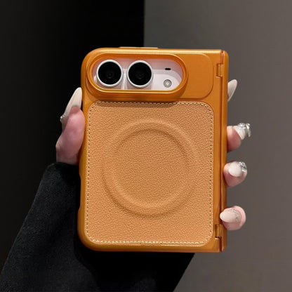 Apple iPhone Duo Business-style leather dual-axis design for drop protection Case (Exclusive)