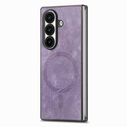Samsung Z Fold Series cover Magnetic leather Texture Protective cover  (Exclusive)