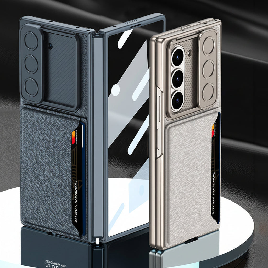 Samsung Fold card holder, sliding window lens protective case (Exclusive)
