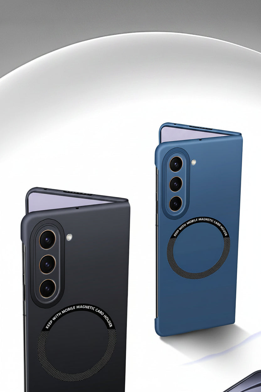 Samsung Fold Series Casual Business Skin-Feel Magnetic Suction Stacking Mobile Phone Case Anti-Fall Men and Women Trendy Case (Exclusive)