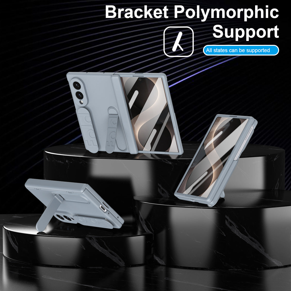 Samsung Fold Screen Wristband Stand Full-Cover Hinge Shell Film Case (Exclusive)