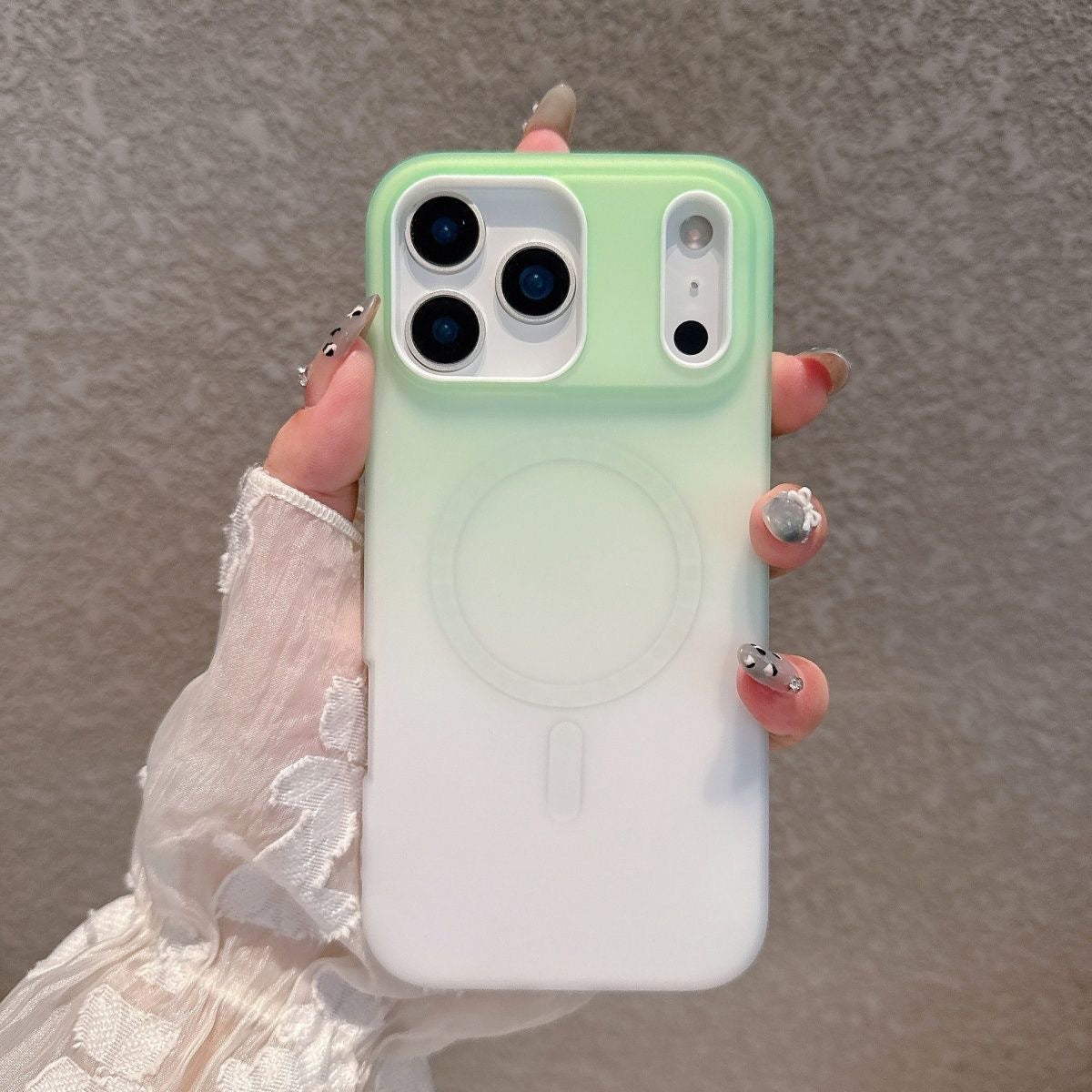 Apple Iphone series Gradient Jelly Two-In-One Case Magnetic Suction Case (Exclusive)