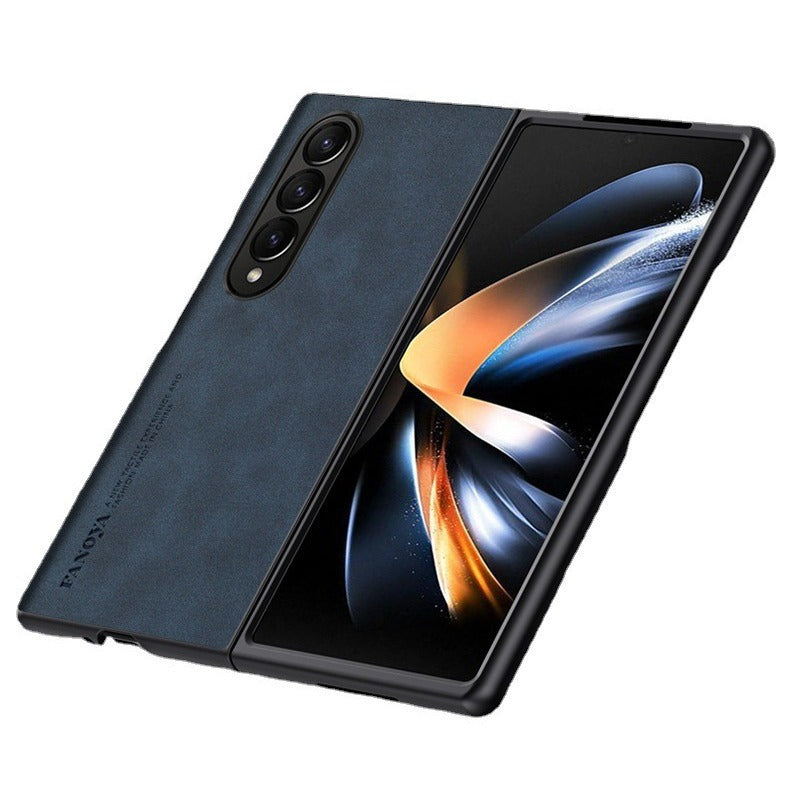 Samsung Z Fold Series Stacked Screen Sheepskin Leather Skin-Feel Protective Case (Exclusive)