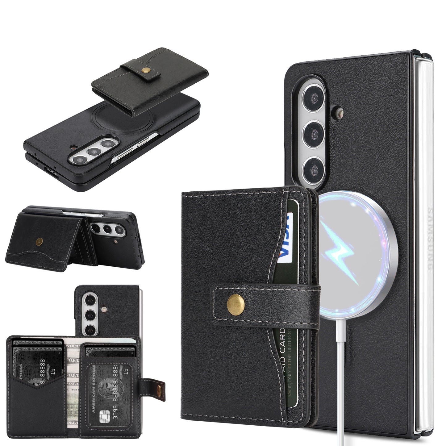 Samsung Fold series Wireless Charging Phone Case with Card Holder (Exclsuive)