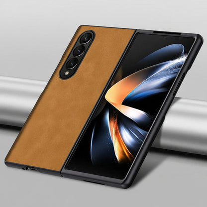 Samsung Z Fold Series Stacked Screen Sheepskin Leather Skin-Feel Protective Case (Exclusive)