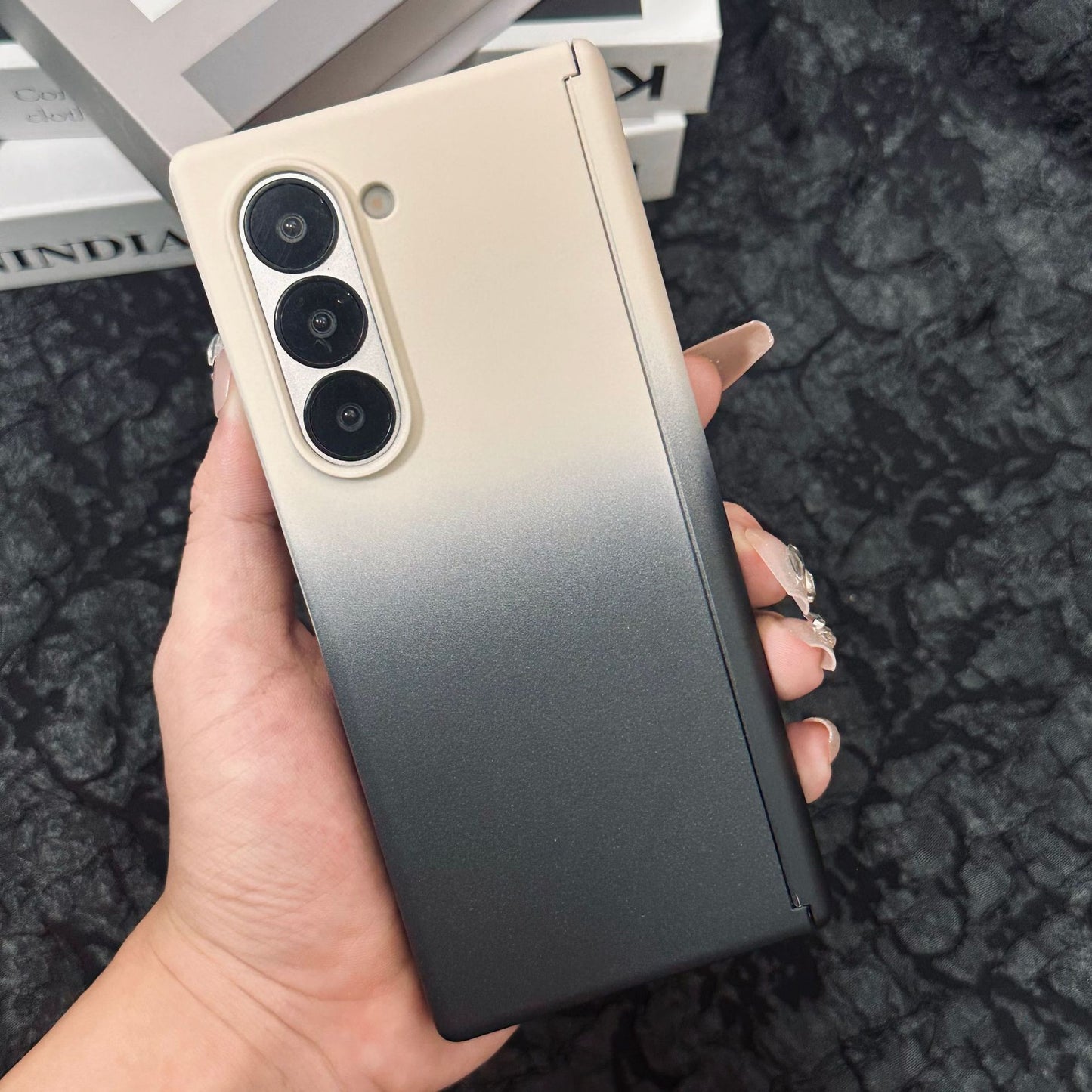Samsung Fold Hard Shell with Central Axis Matte Gradient Protective case (Exclusive)