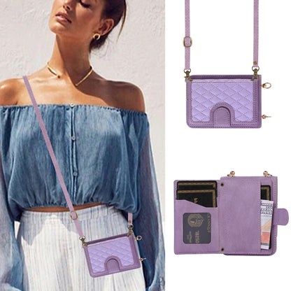 Samsung Flip series Diamond-Shaped Card Holder Korean Crossbody Strap Folding Case (Exclusive)