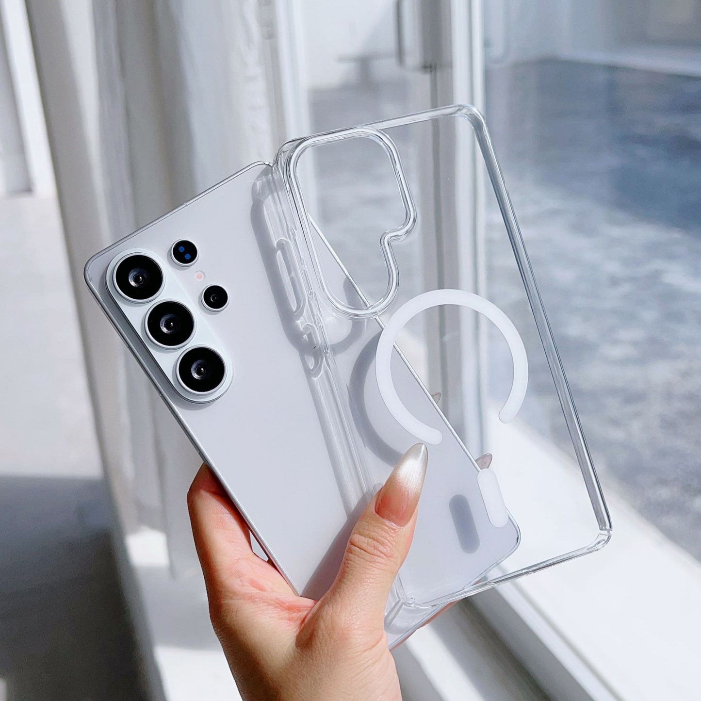 Samsung Ultra series Ice-Transparent Magnetic Suction Case (Exclusive)