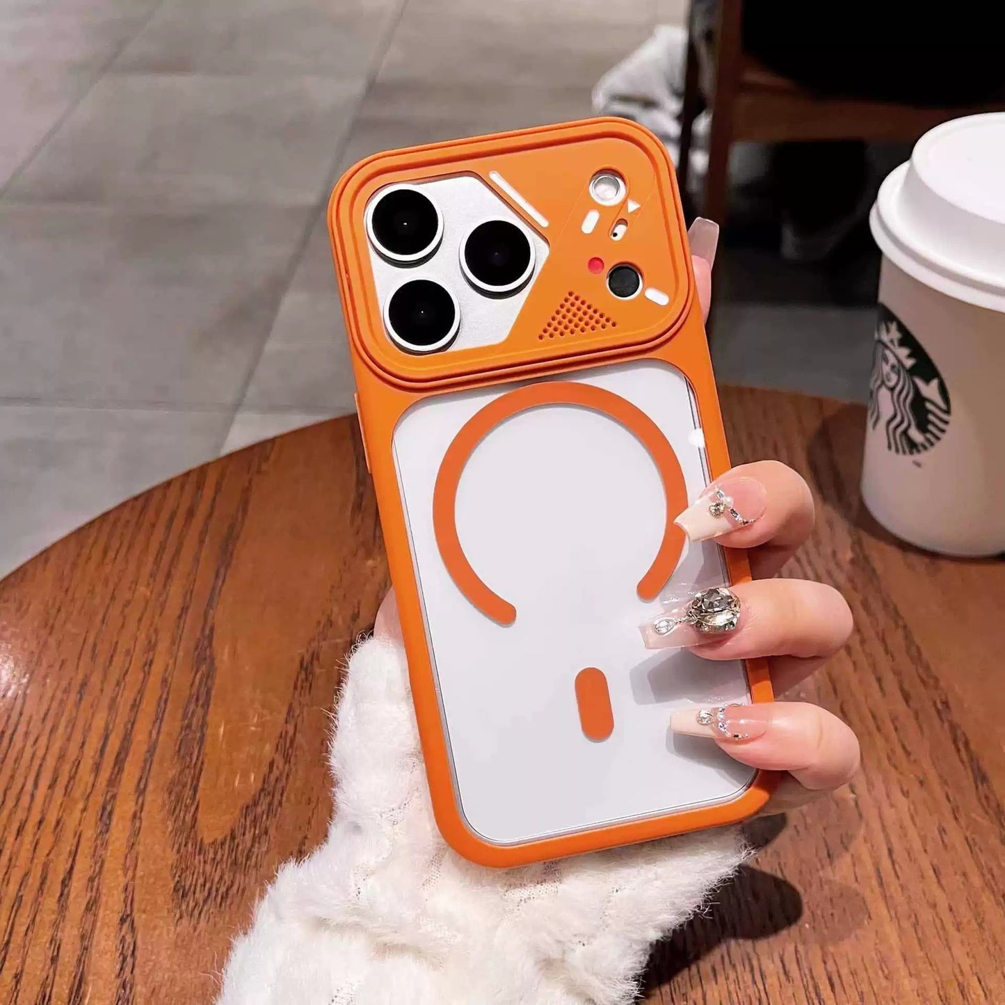 Apple Iphone Mobile Cover Acrylic Magnetic Suction Skin Feel Matte Protective Case  (Exclusive)
