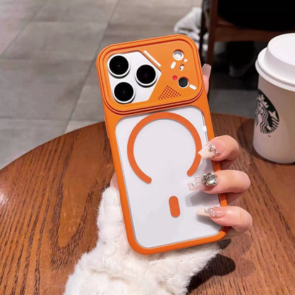 Apple Iphone Mobile Cover Acrylic Magnetic Suction Skin Feel Matte Protective Case  (Exclusive)