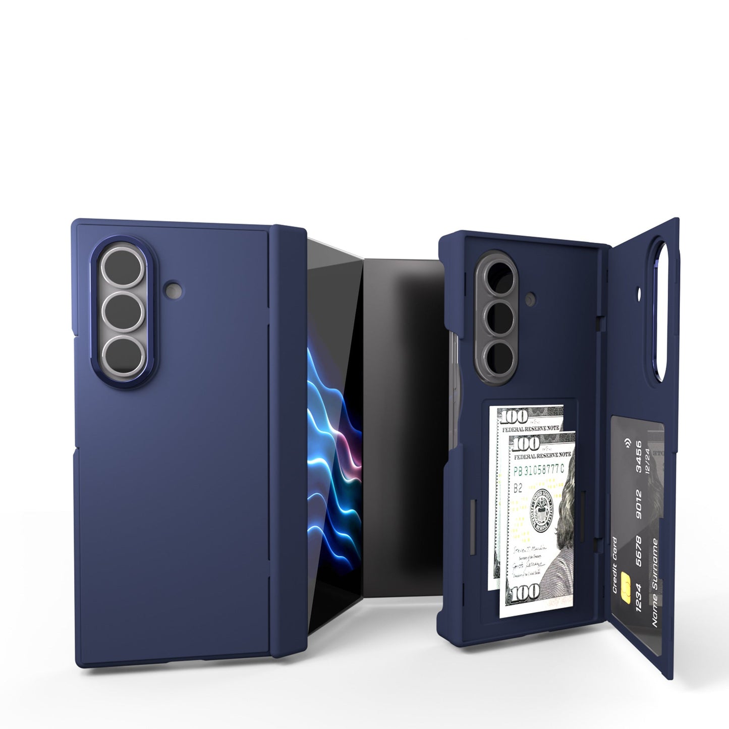 Samsung Trifold Vertical Stand Back Cover Protection case (Exclusive)