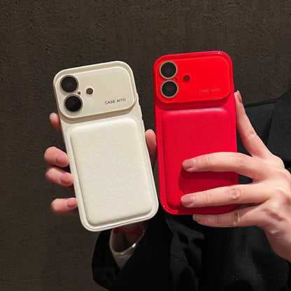 Apple Iphone Vegan Leather cover with 3d Air Cusion Exlusive Design with Minimalistic work  (Exclusive)
