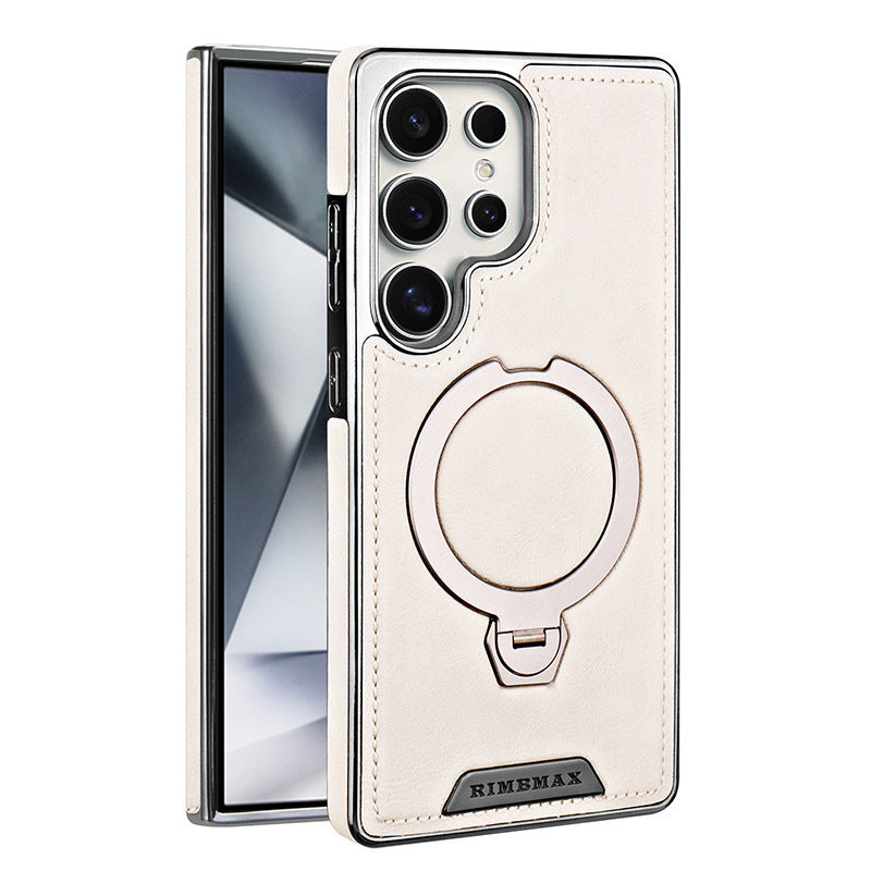 Samsung Ultra series 360-Degree Rotating Magnetic Stand, High-End Leather Texture Case (Exclusive)