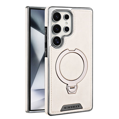 Samsung Ultra series 360-Degree Rotating Magnetic Stand, High-End Leather Texture Case (Exclusive)