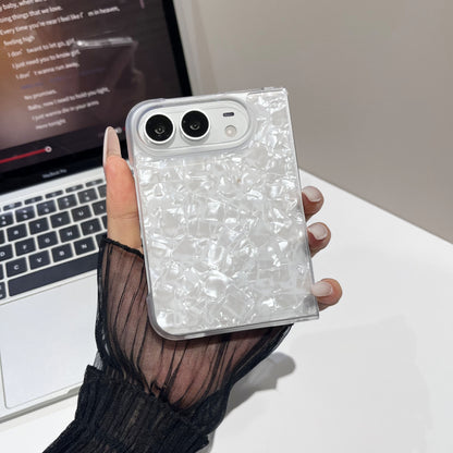 Apple Iphone Ultra IMD shell glacier texture mirror, foldable screen Case (Exclusive)