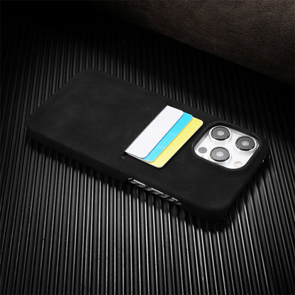 Apple Iphone series Skin-Like Sheepskin Half-Cover Card-Inserting Phone Case, Anti-Drop Protective Case (Exclusive)