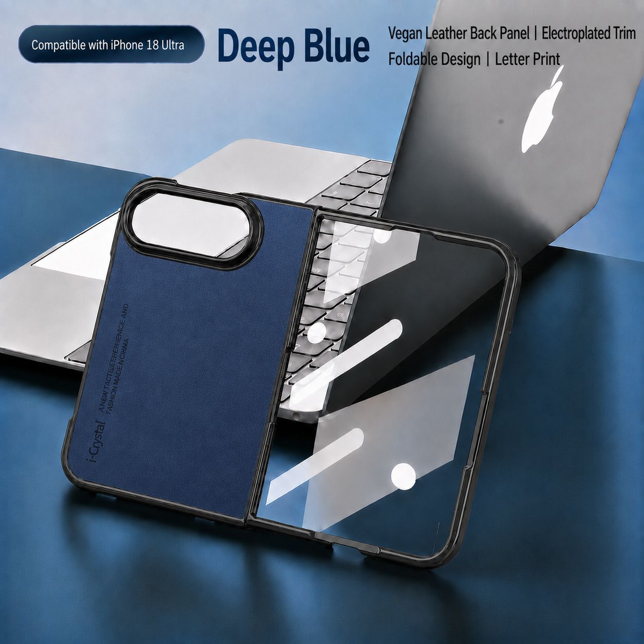 Apple Iphone Ultra Fold screen folding phone screen protector retro sheepskin case (Exclusive)