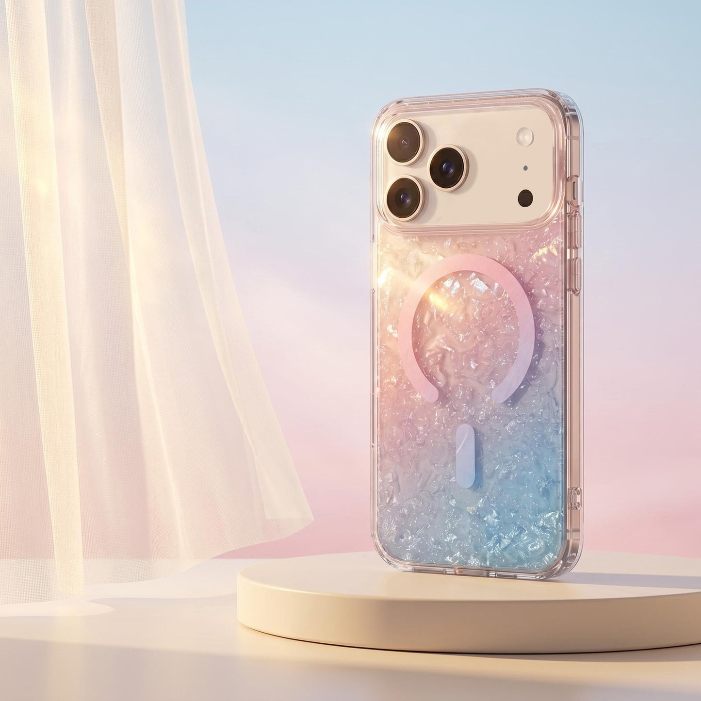 Apple Iphone Dreamy Seashell pattern magnetic phone Case (Exclusive)
