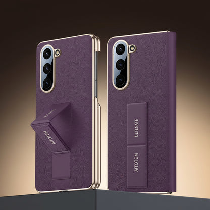 Samsung Fold Series leather wristband dual-axis flip phone Case (Exclusive)