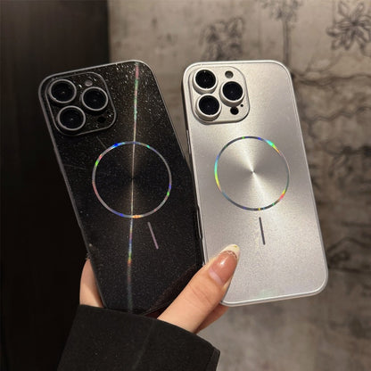 Apple Iphone Ice Crystal Glitter Fine Circle Cover  (Exclusive)