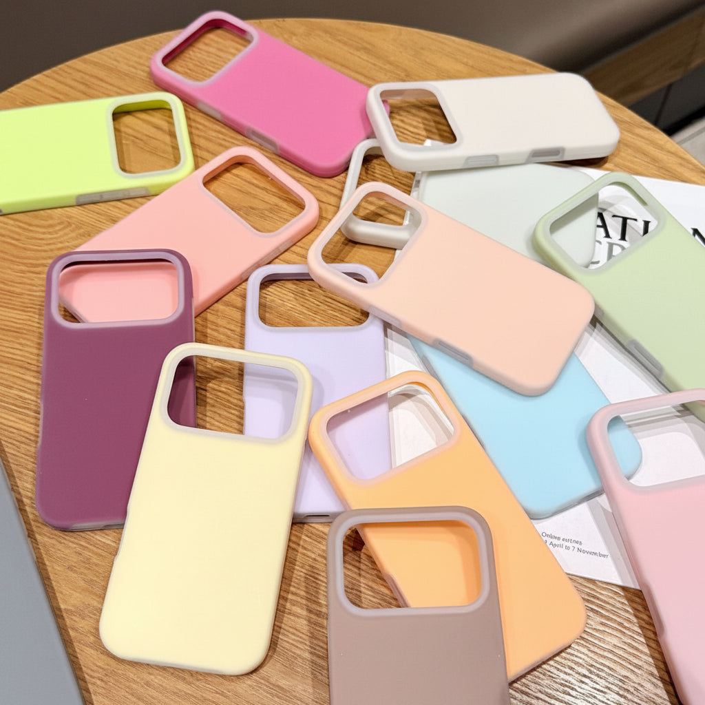 Apple Iphone series Liquid Jelly Magnetic Suction Suitable Pure Color Mobile Phone Case (Exclusive)