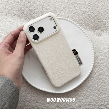 Apple Iphone Autumn and Winter Velvet Starry Pink Glitter Plush Phone Case (Exclusive)