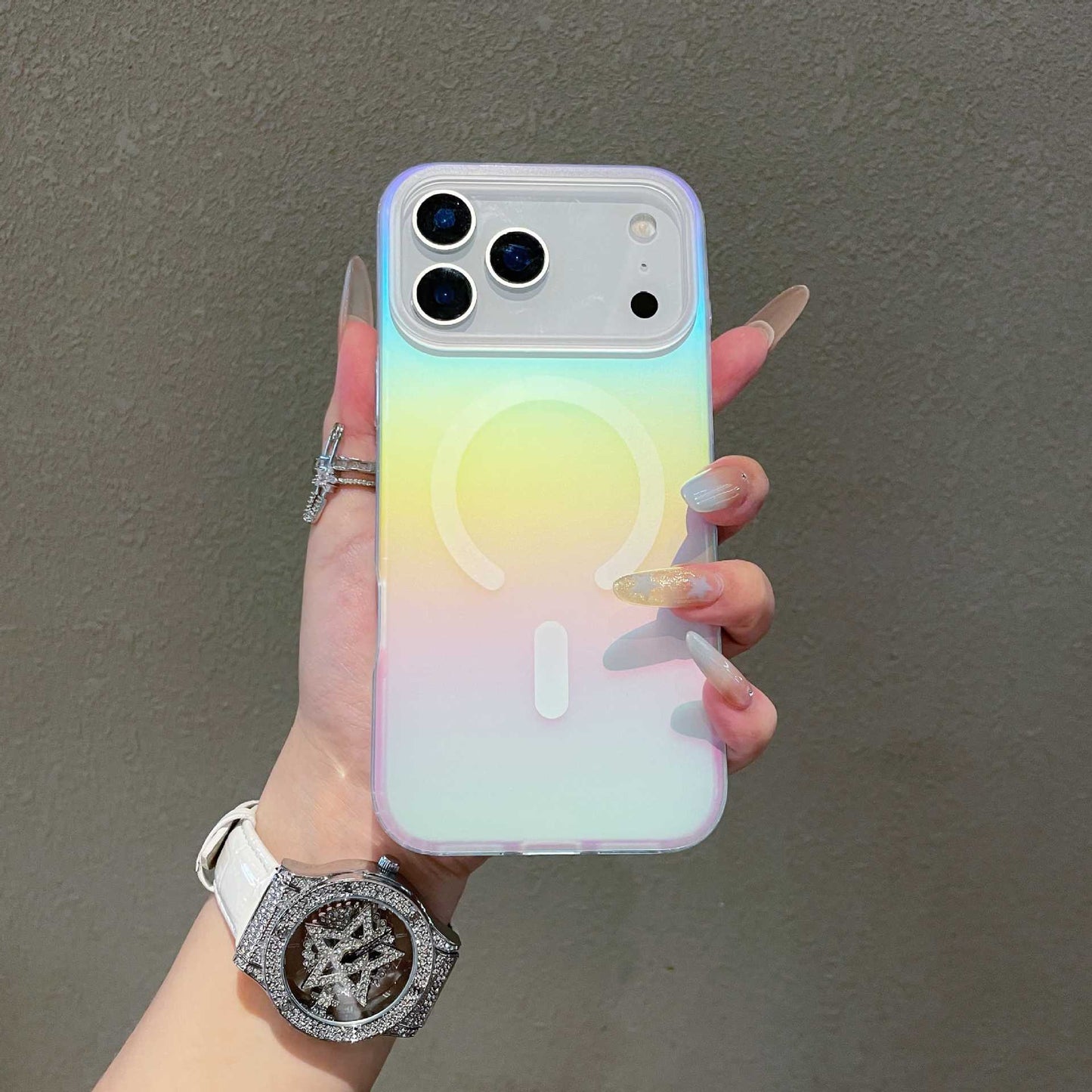 Apple Iphone Geometric Triangle Color-Plated Phone Case (Exclusive)