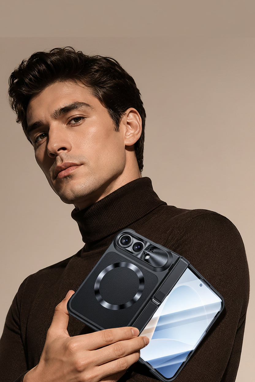 Apple Iphone Ultra folding magnetic hinge case with Screen Protection Case (Exclusive)