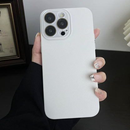Apple Iphone Litchi Pattern Skin-Feel Crystal Phone Case (Exclusive)