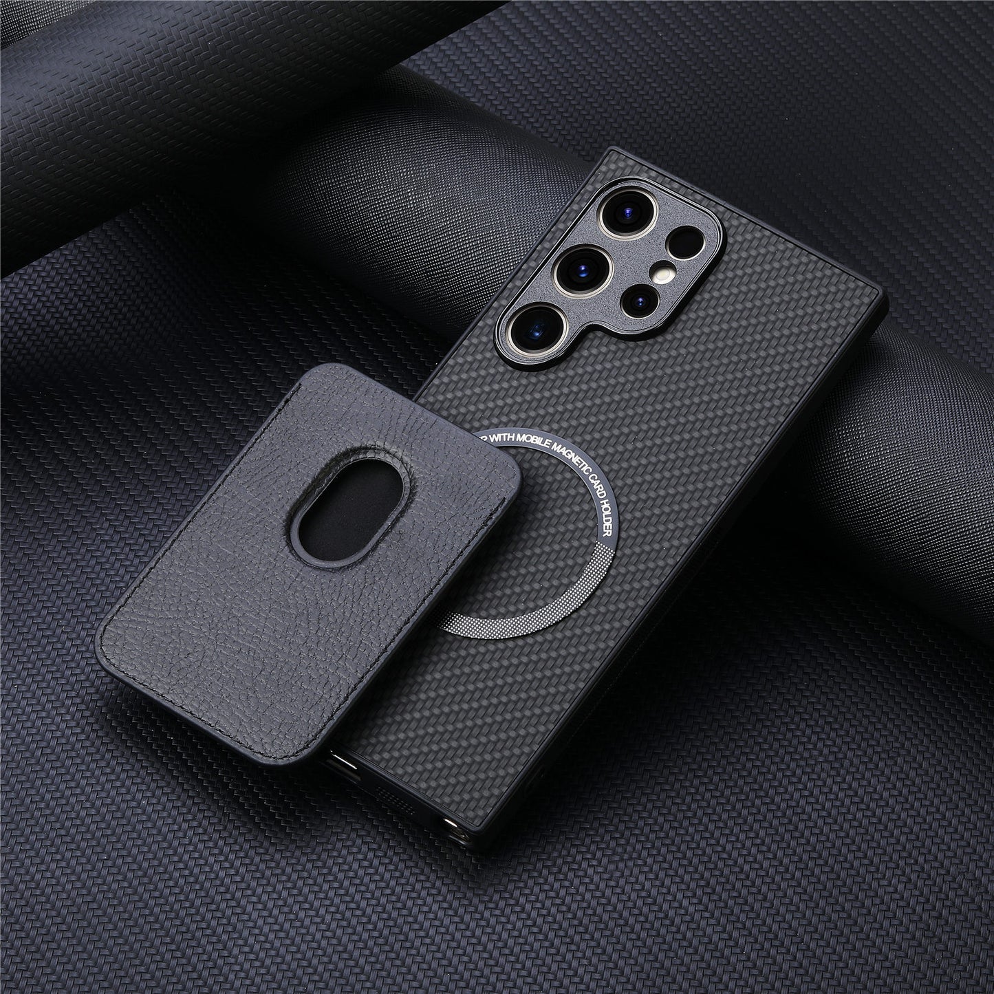 Samsung Galaxy Ultra Series Phone Case with Magnetic 2 in 1 Card Holder Leather Case  (Exclusive)