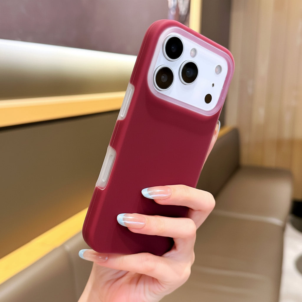 Apple Iphone series Liquid Jelly Magnetic Suction Suitable Pure Color Mobile Phone Case (Exclusive)