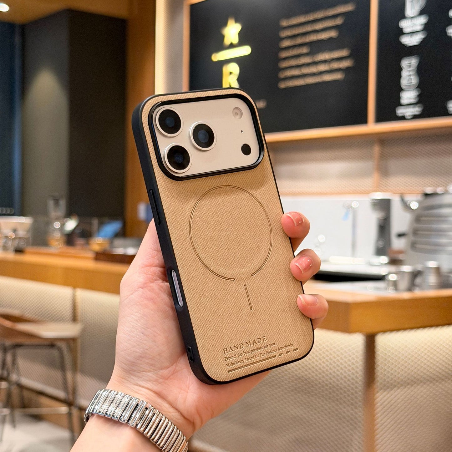 Apple Iphone series Pure Color Cloth Pattern Magnetic Air All-Inclusive Protective Case (Exclusive)