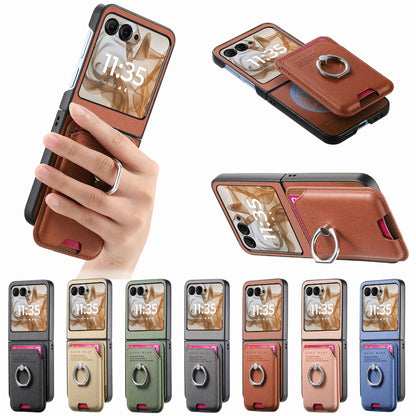 Samsung Z Flip Leather texture Pocket Case (Exclusive)