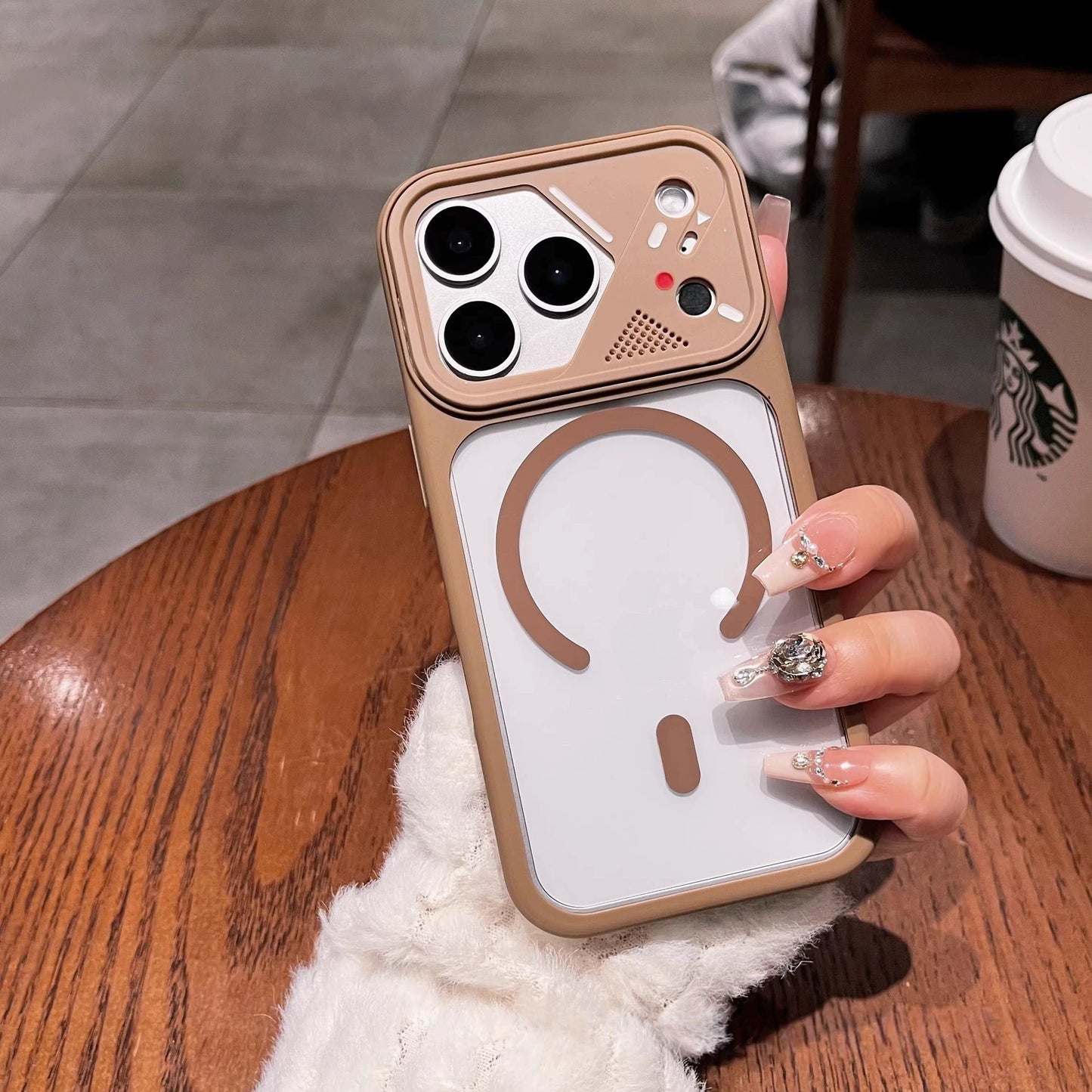 Apple Iphone Mobile Cover Acrylic Magnetic Suction Skin Feel Matte Protective Case  (Exclusive)