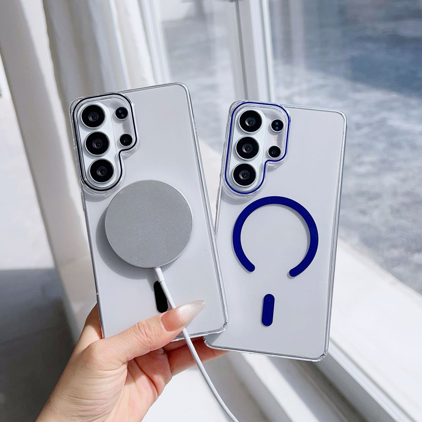 Samsung Ultra series Ice-Transparent Magnetic Suction Case (Exclusive)