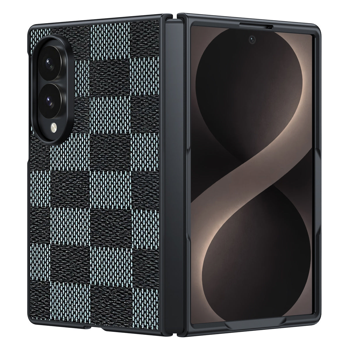 Samsung Fold Carbon Fiber Kevlar Lambskin Leather Foldable Protective Case (Exclusive)