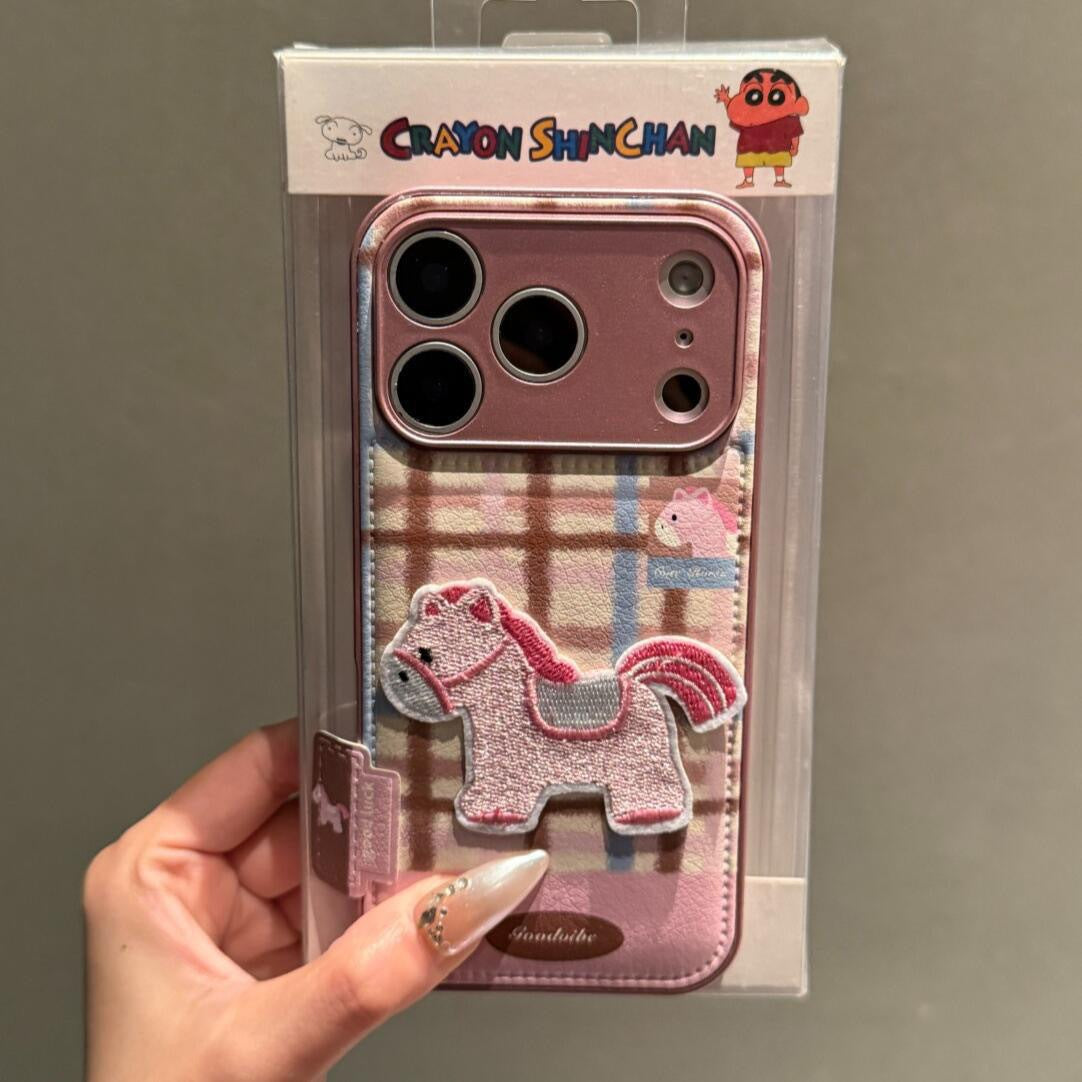 Apple Iphone Ins Fun and Cute 3D Embroidered Pony Suitable Case (Exclusive)