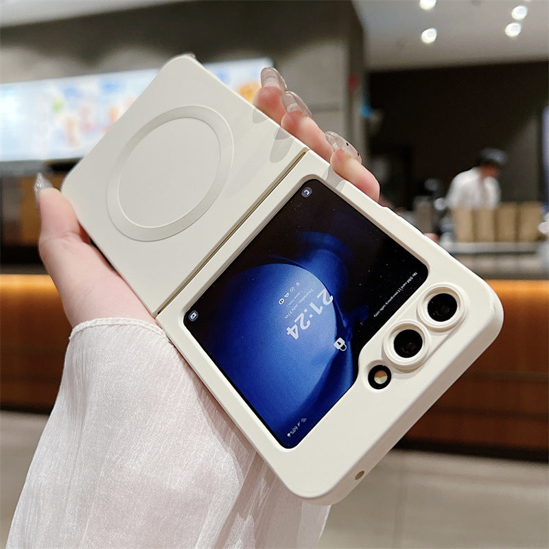 Samsung Flip series Liquid Stacked Silicone Magnetic Anti-Fall Protective Case (Exclusive)