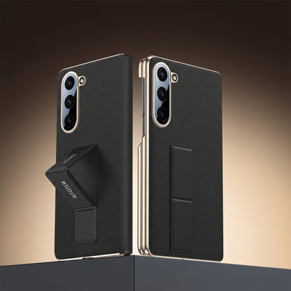 Samsung Fold Series leather wristband dual-axis flip phone Case (Exclusive)